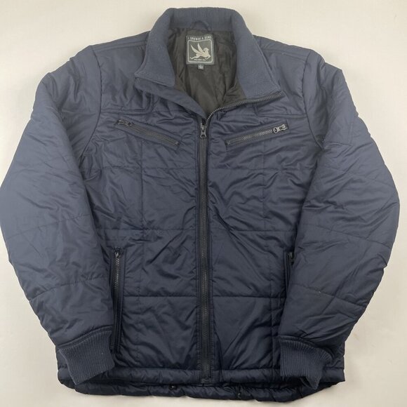 I. Spiewak And Sons Quilted Insulated Jacket Men’s L Black Full Zip Polyester - Picture 2 of 13